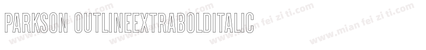 Parkson OutlineExtraBoldItalic字体转换